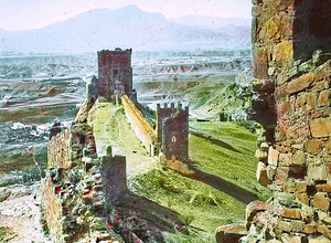 Вид с Генуэзской крепости фотография башен  и долины 1907-1911 гг