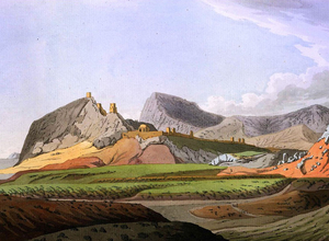 Старая Генуэзская крепость и Судакская долина, картина Х. Гейслера