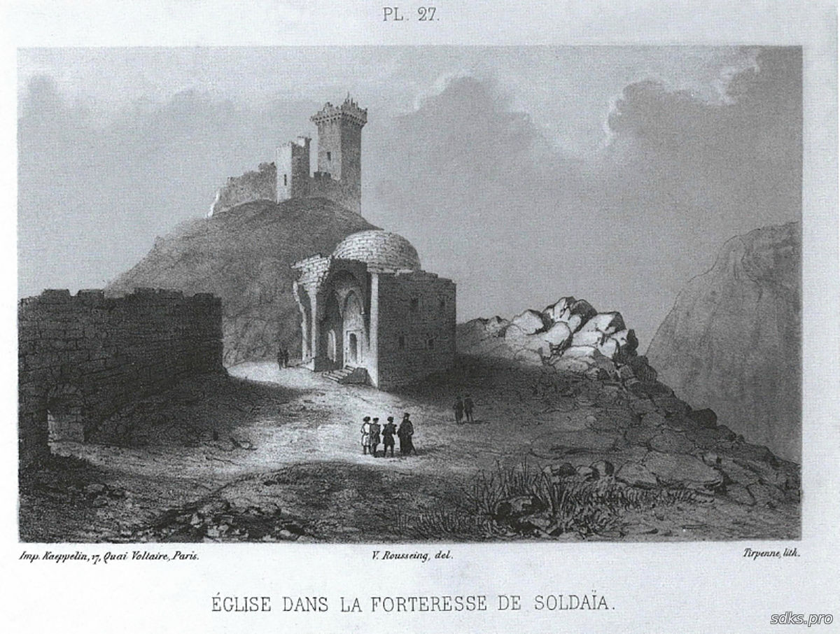 Судакская крепость на картине В. Руссена
